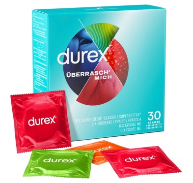 Durex - 30 Prezerwatyw Mix 4 Różne Odmiany